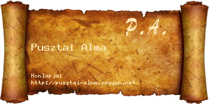 Pusztai Alma névjegykártya